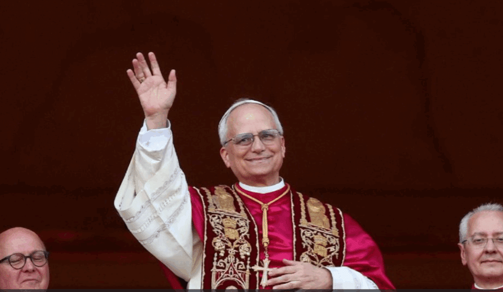 Pope Leo XIV during a public appearance before his planned visit to Barcelona for Gaudí Year 2026.