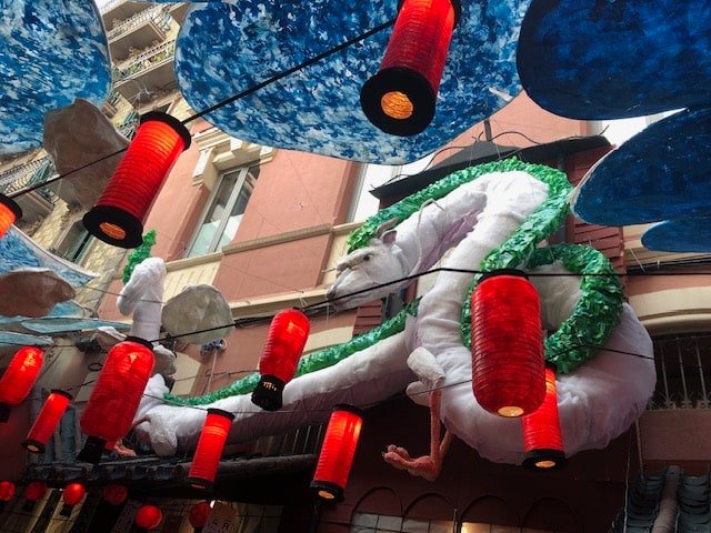 Festa Major de Gràcia 2025 Haku dragon decoration from Spirited Away