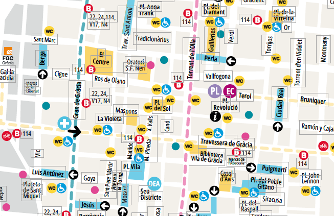 Festa Major de Gràcia 2025 downloadable street map