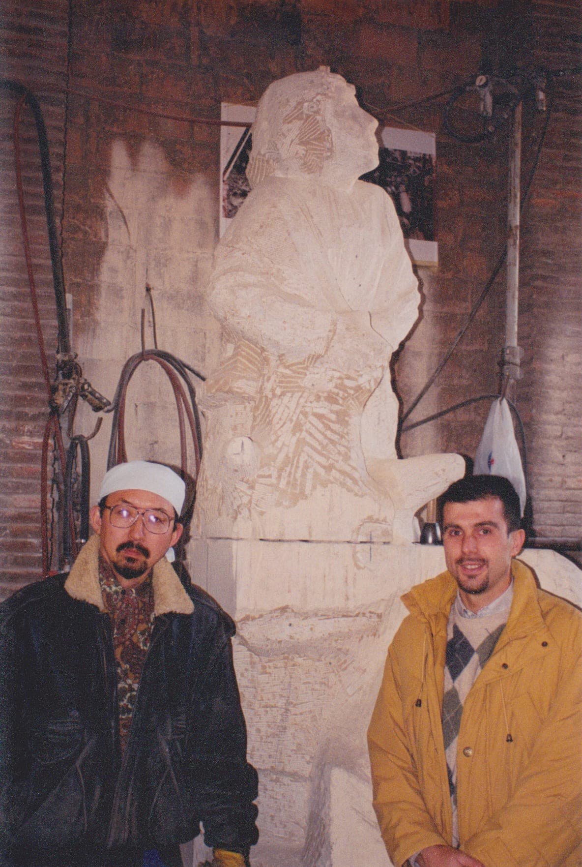 Javier with Etsuro Sotoo and Nativity Angel Sculpture, 1999 Javier with sculptor Etsuro Sotoo and one of the angels from the Nativity Façade at Sagrada Familia, 1999