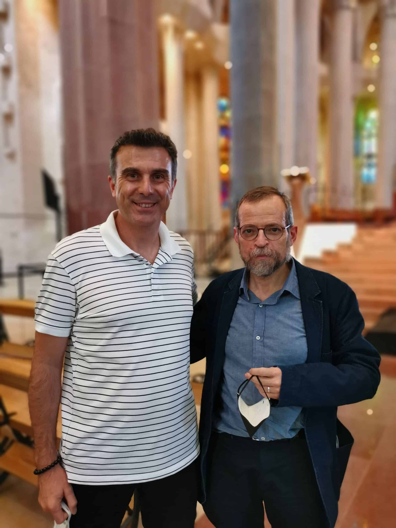 Reconnecting in 2022: Javier and Chief Architect Jordi Faulí Javier with chief architect Jordi Faulí at the Sagrada Familia in 2022