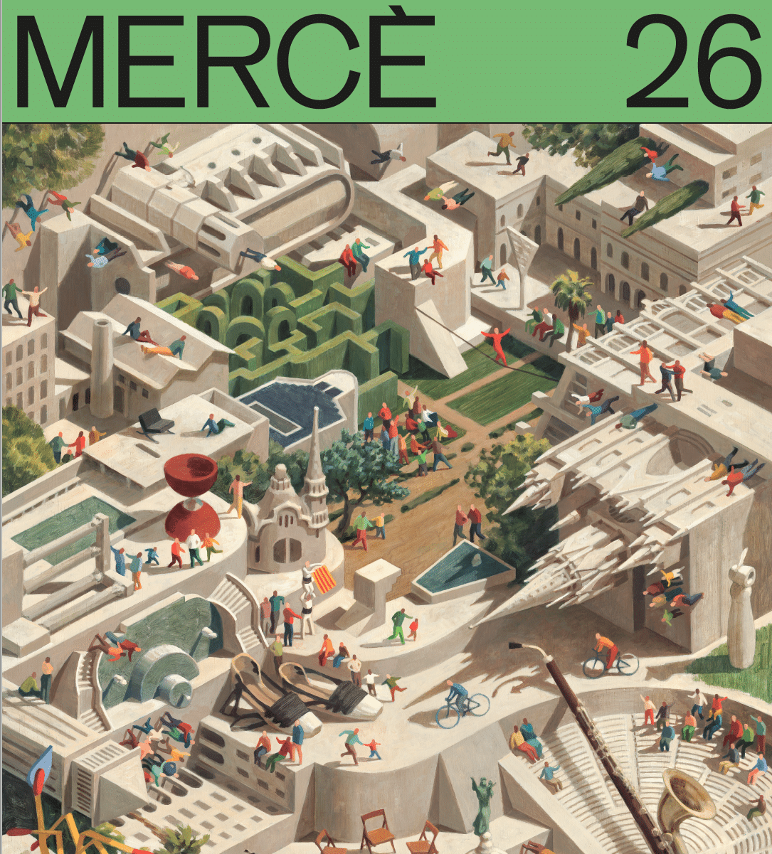 Official La Mercè 2026 poster for Barcelona's annual festival