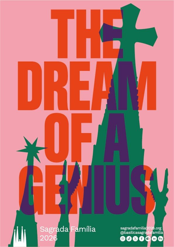Official poster for the Gaudí Year 2026 created by the Sagrada Família