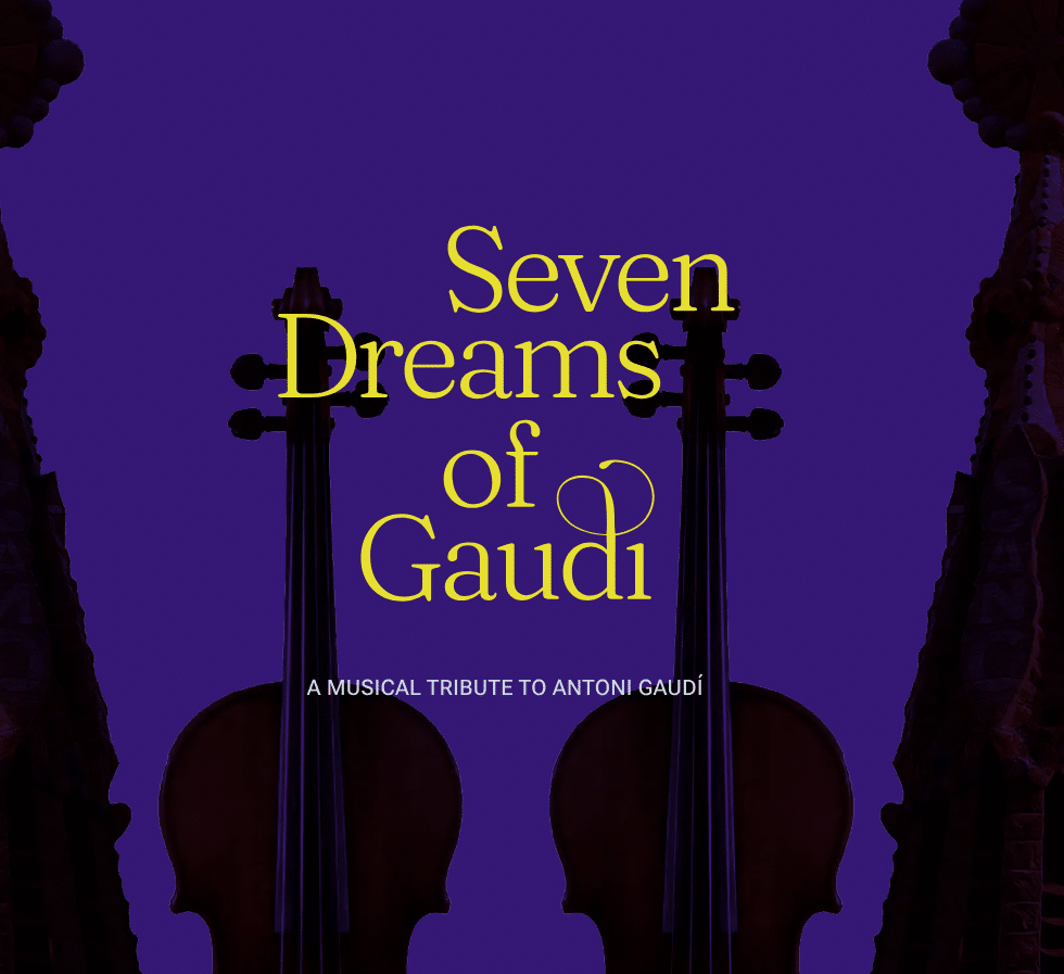 Promotional artwork for “Seven Dreams of Gaudí” at the Palau de la Música Catalana in Barcelona.